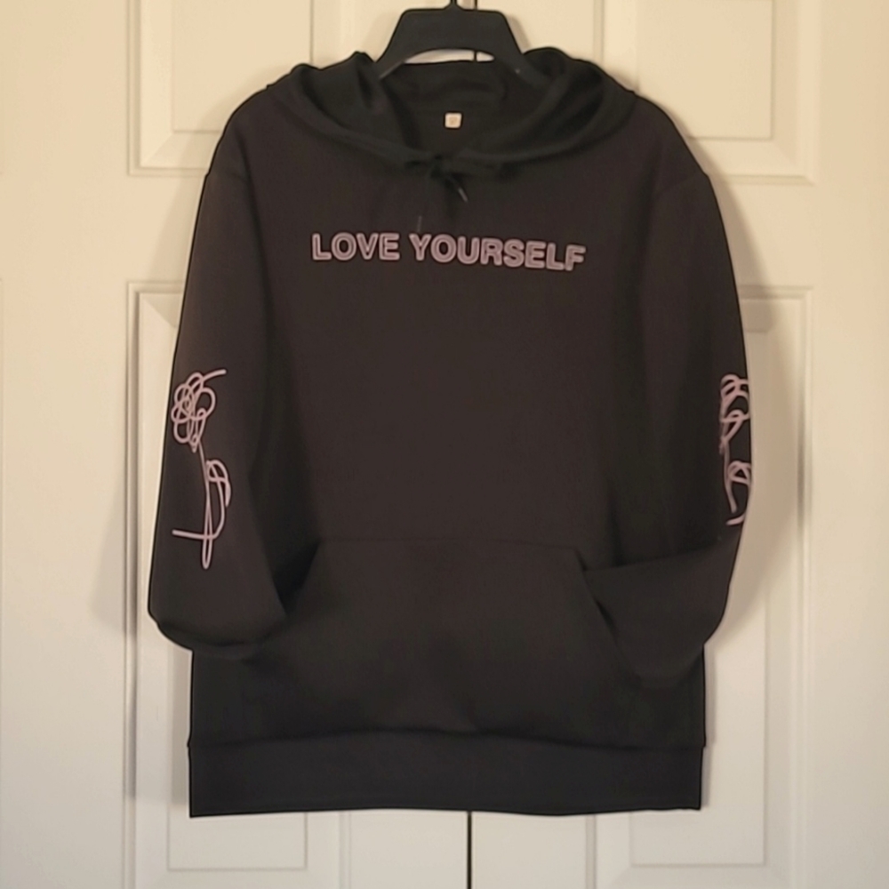 BTS Army K-Pop Love Yourself Sweater Women's Sweatshirt Hoodie Pullover X-Large
